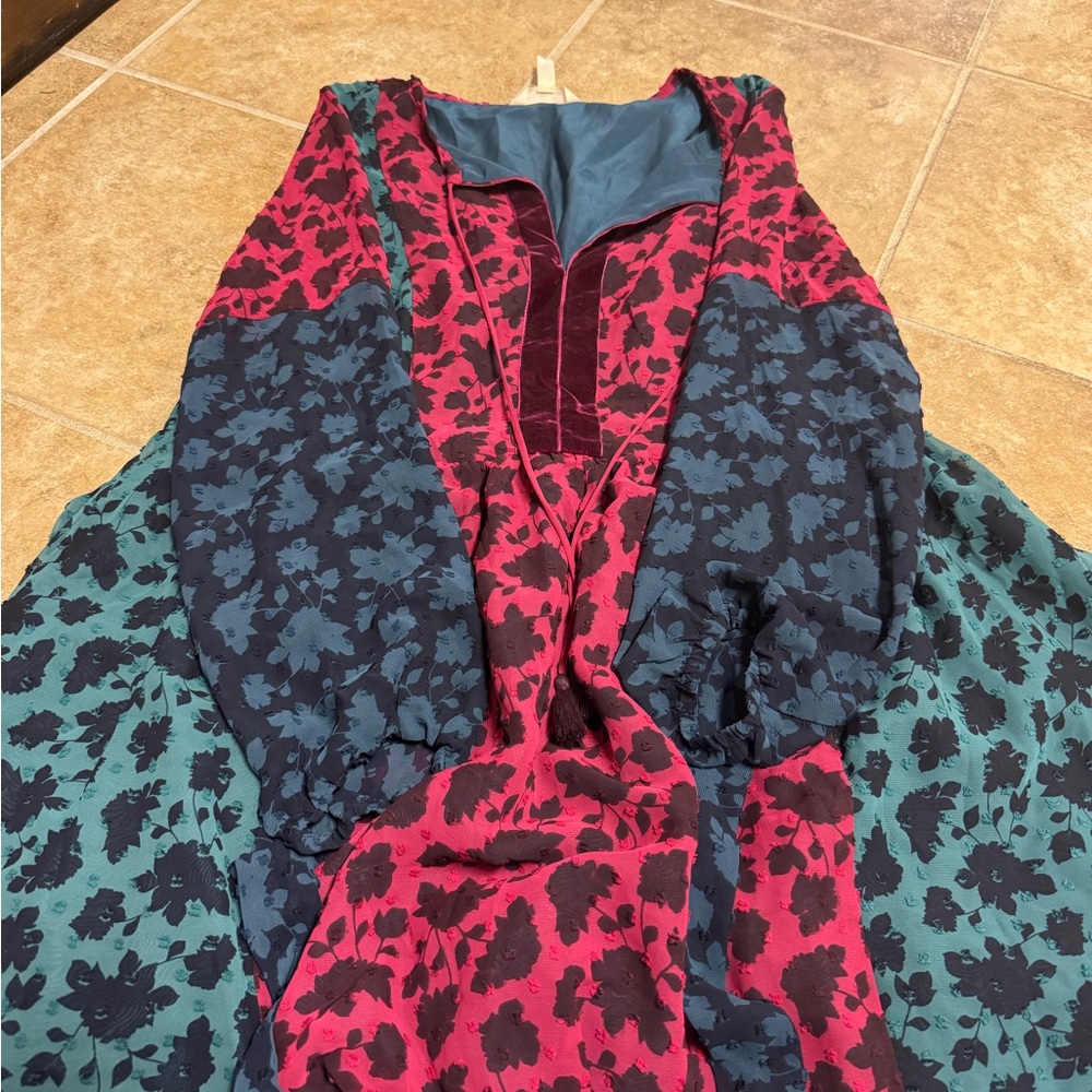 Matilda Jane Burgundy and Navy Floral Dress